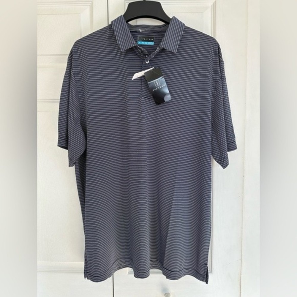 NWT PGA Tour Golf Polo Striped Shirt Size Men’s XL Short Sleeve